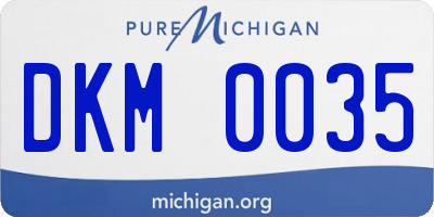 MI license plate DKM0035