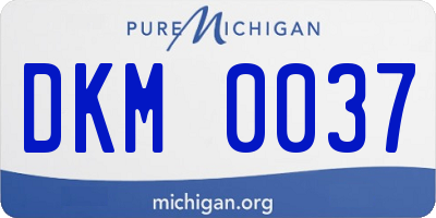 MI license plate DKM0037