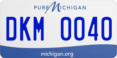 MI license plate DKM0040