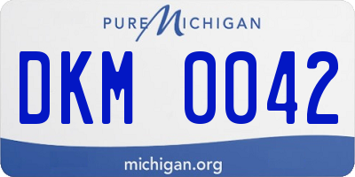 MI license plate DKM0042