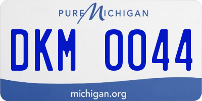 MI license plate DKM0044