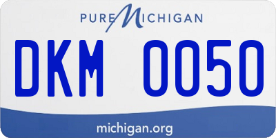 MI license plate DKM0050