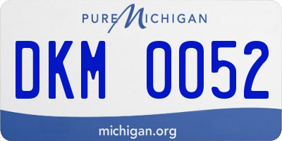 MI license plate DKM0052