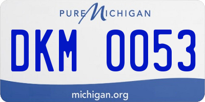 MI license plate DKM0053