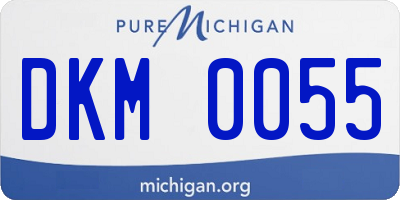 MI license plate DKM0055