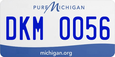 MI license plate DKM0056