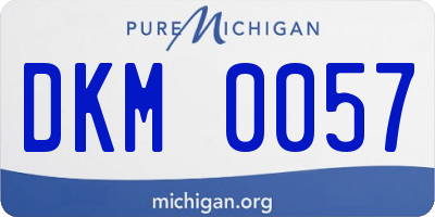 MI license plate DKM0057