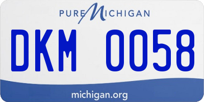 MI license plate DKM0058