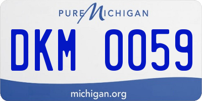 MI license plate DKM0059