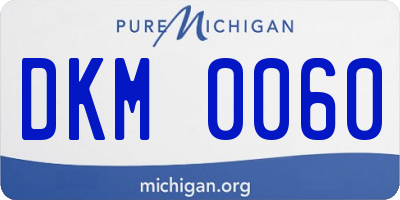 MI license plate DKM0060