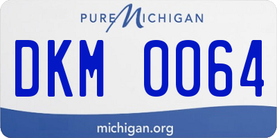 MI license plate DKM0064