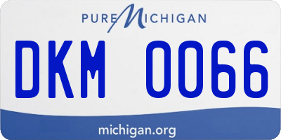 MI license plate DKM0066