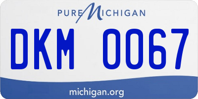 MI license plate DKM0067