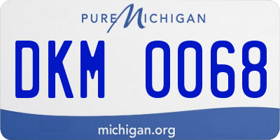MI license plate DKM0068