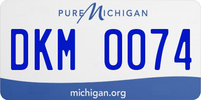 MI license plate DKM0074