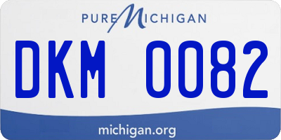 MI license plate DKM0082