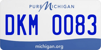 MI license plate DKM0083