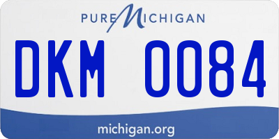 MI license plate DKM0084