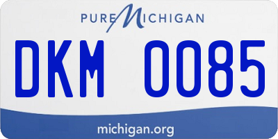 MI license plate DKM0085