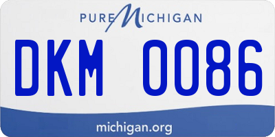 MI license plate DKM0086