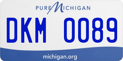 MI license plate DKM0089