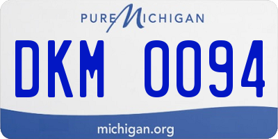 MI license plate DKM0094