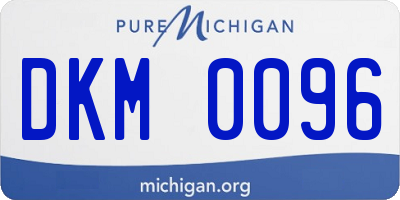 MI license plate DKM0096