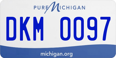 MI license plate DKM0097