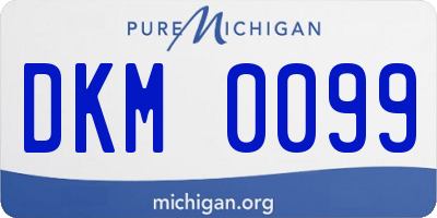 MI license plate DKM0099