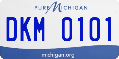 MI license plate DKM0101