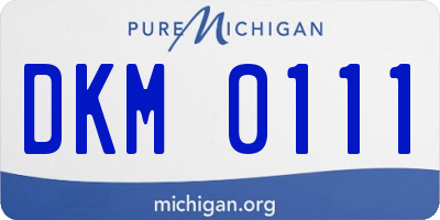 MI license plate DKM0111
