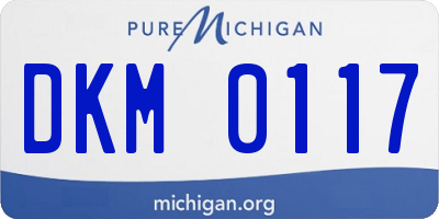MI license plate DKM0117