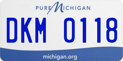 MI license plate DKM0118