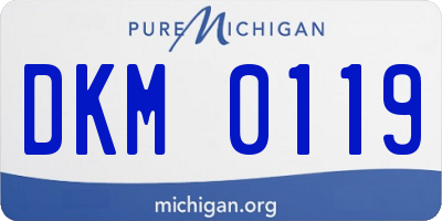 MI license plate DKM0119