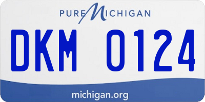MI license plate DKM0124