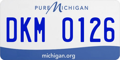 MI license plate DKM0126