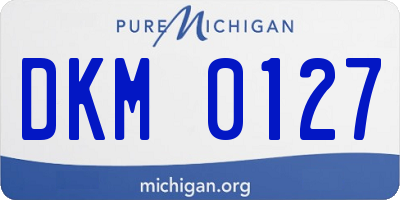 MI license plate DKM0127