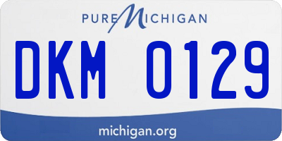 MI license plate DKM0129