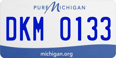 MI license plate DKM0133