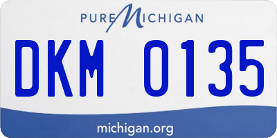 MI license plate DKM0135