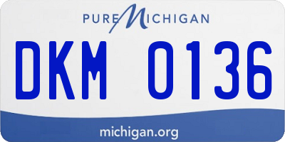 MI license plate DKM0136