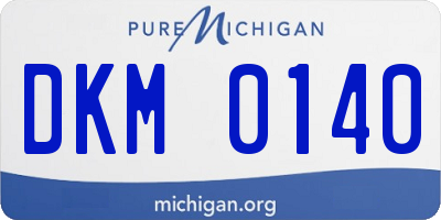 MI license plate DKM0140