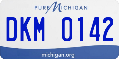MI license plate DKM0142