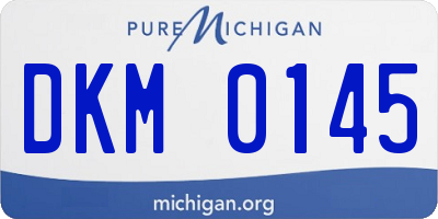 MI license plate DKM0145