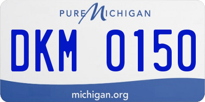 MI license plate DKM0150