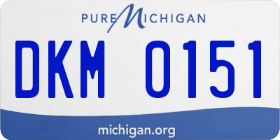 MI license plate DKM0151