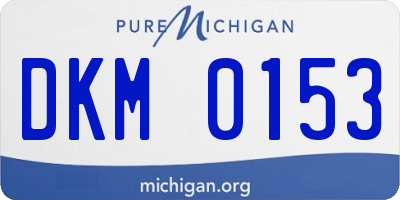 MI license plate DKM0153