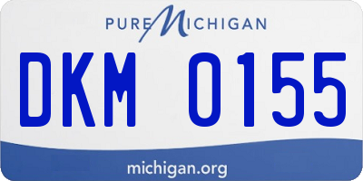 MI license plate DKM0155