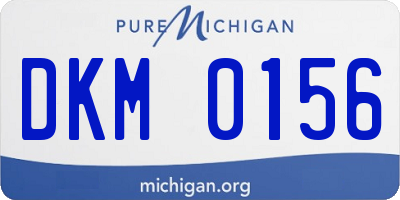 MI license plate DKM0156