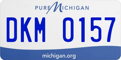 MI license plate DKM0157